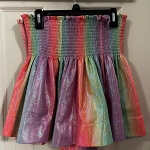QUEEN OF SPARKLES Multicolor Shimmer A-Line Skirt
